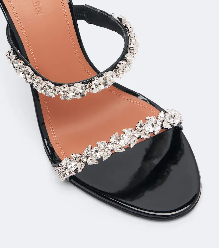 Amina Muaddi Elizabeth embellished leather mules | Thumbnail 4 Amina Muaddi Elizabeth embellished leather mules | Thumbnail 4