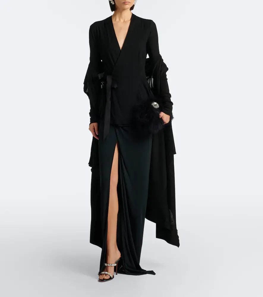 Amina Muaddi Elizabeth embellished leather mules | Thumbnail 6 Amina Muaddi Elizabeth embellished leather mules | Thumbnail 6