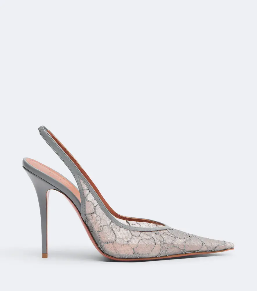 Amina Muaddi Anok lace slingback pumps | Thumbnail 3 Amina Muaddi Anok lace slingback pumps | Thumbnail 3