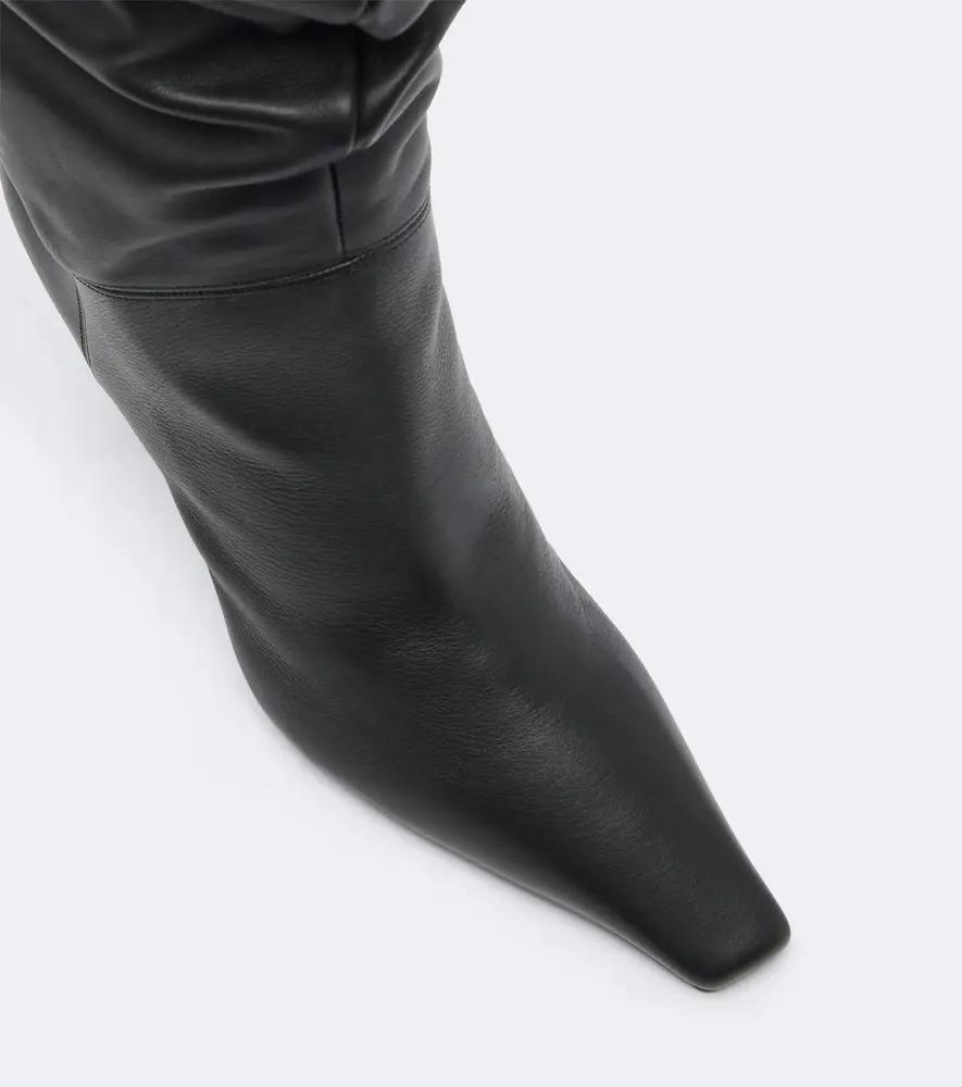 Amina Muaddi Jamie leather knee-high boots | Thumbnail 3
