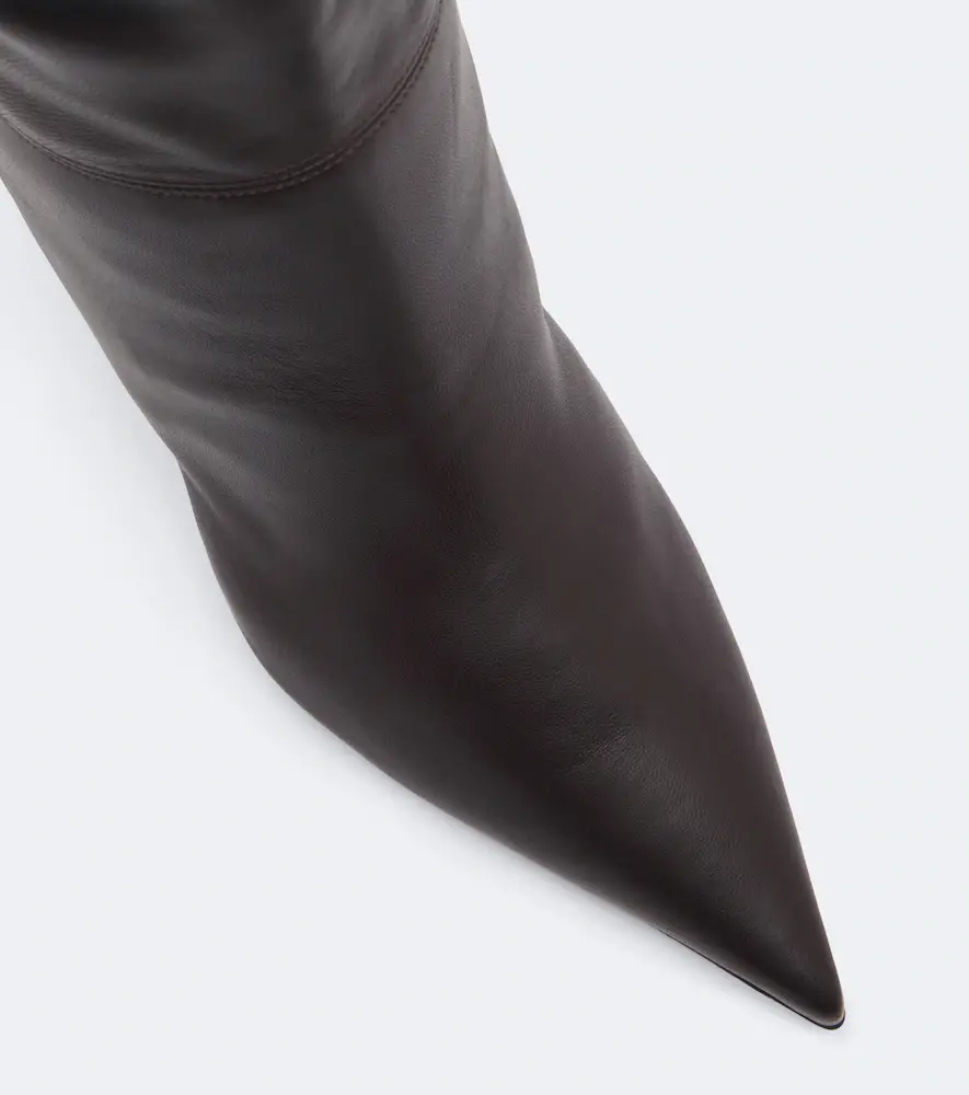 Amina Muaddi Olivia leather over-the-knee boots | Thumbnail 4