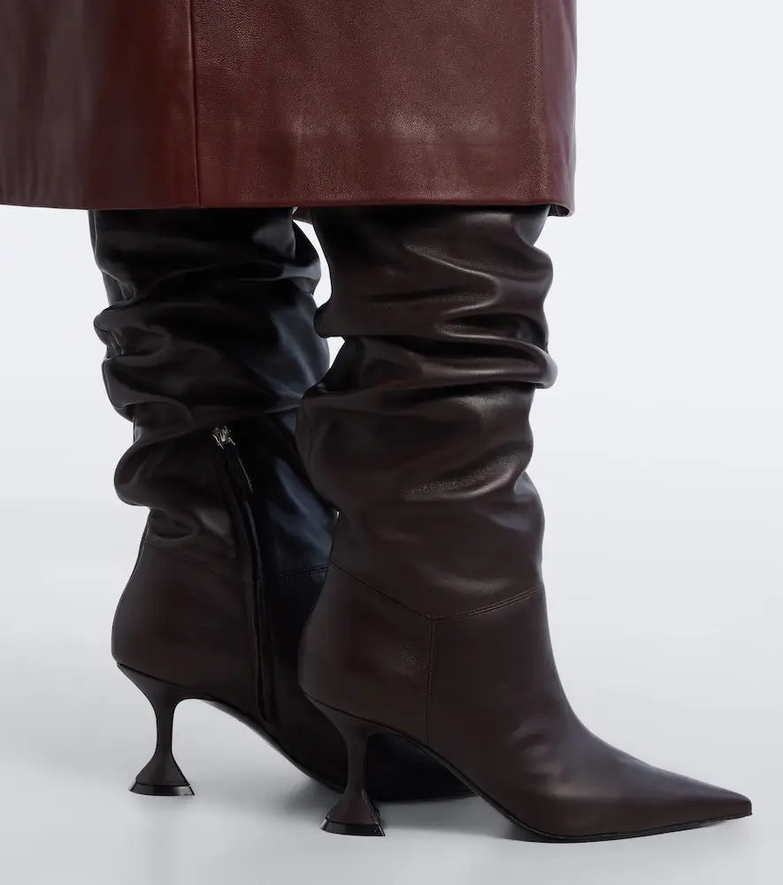 Amina Muaddi Olivia leather over-the-knee boots | Thumbnail 6