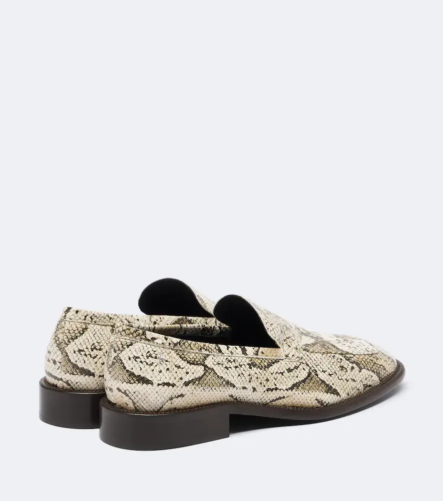 Acne Studios Snake-effect leather loafers | Thumbnail 3