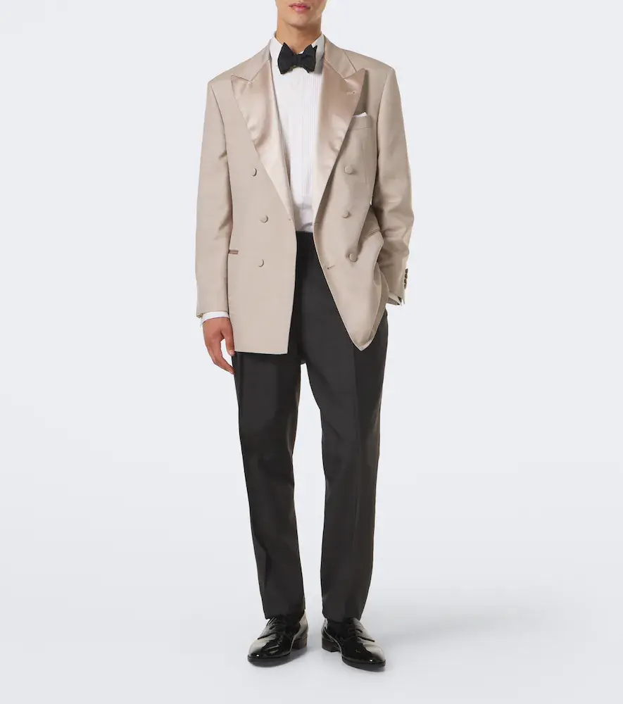 Brunello Cucinelli Silk tuxedo pants | Thumbnail 2 Brunello Cucinelli Silk tuxedo pants | Thumbnail 2
