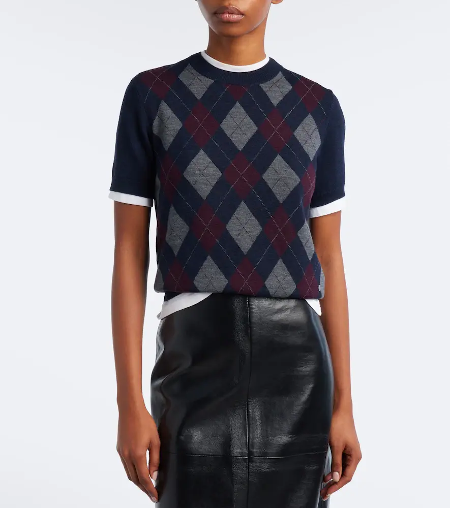 Tory Burch Argyle wool sweater | Thumbnail 5