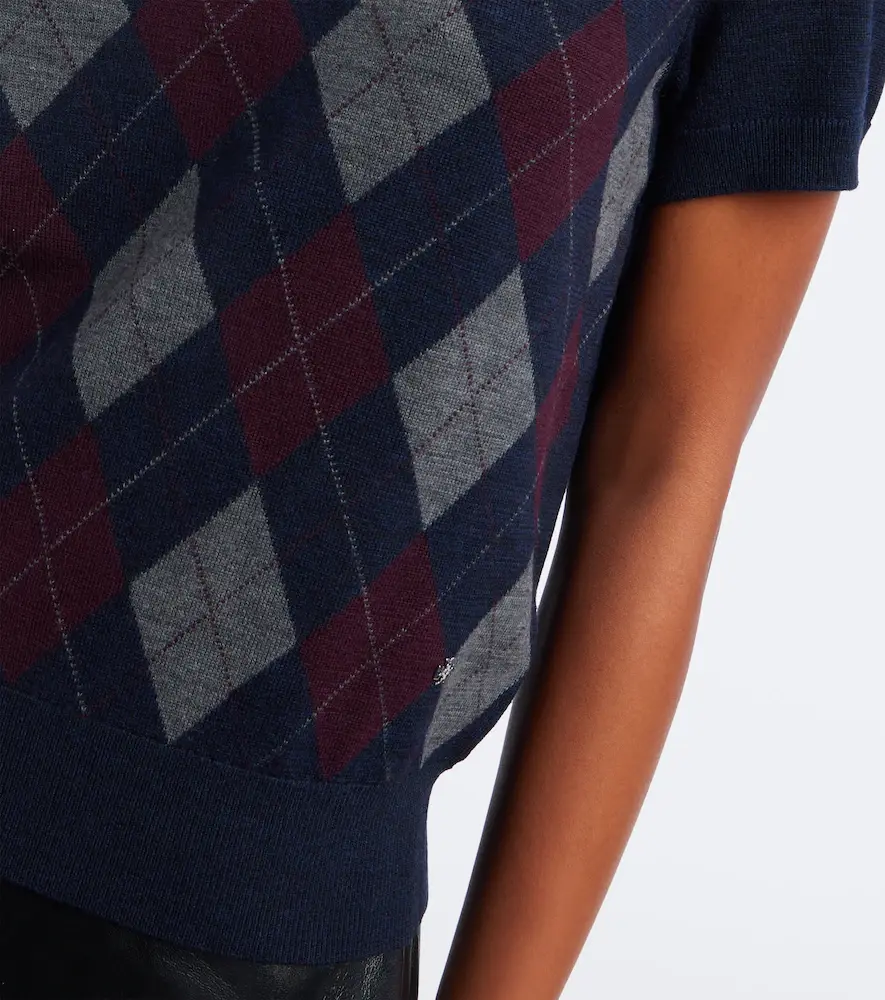 Tory Burch Argyle wool sweater | Thumbnail 6