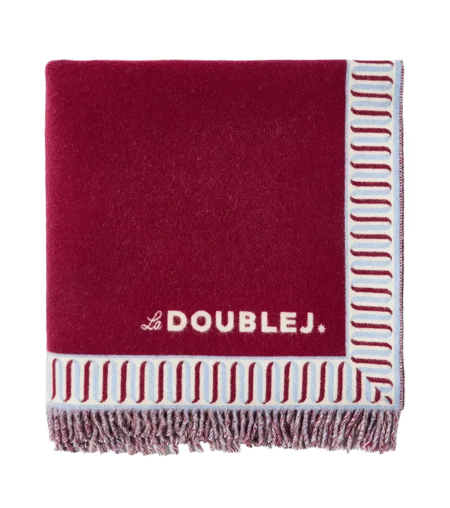 La DoubleJ Dove wool and cashmere blanket