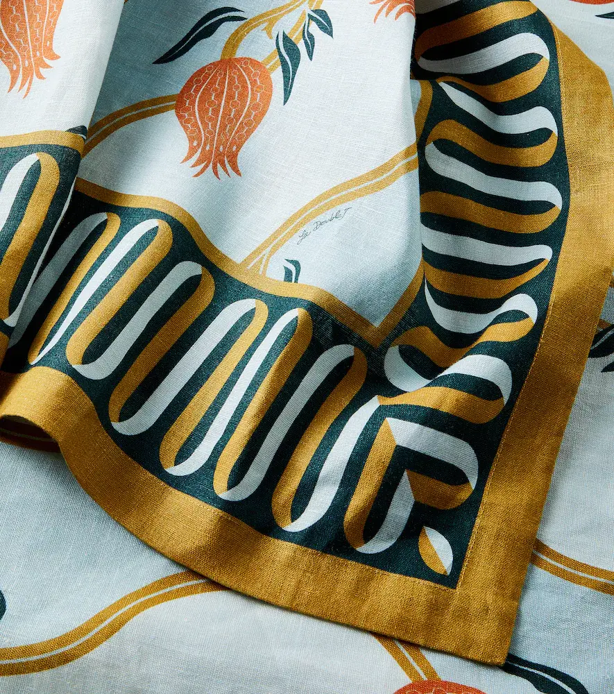 La DoubleJ Melograno Large printed linen tablecloth | Thumbnail 3