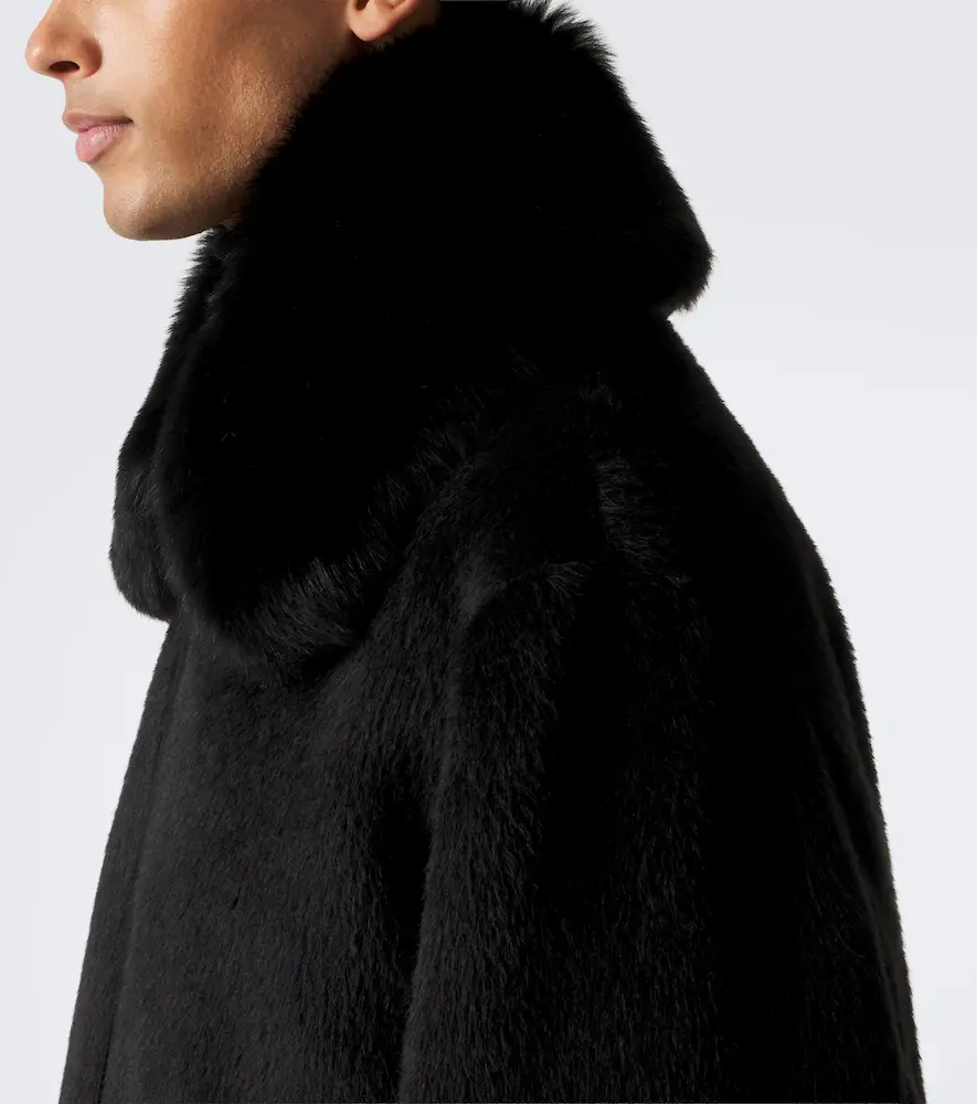 Dolce & Gabbana Shearling-trimmed alpaca and wool jacket | Thumbnail 6 Dolce & Gabbana Shearling-trimmed alpaca and wool jacket | Thumbnail 6