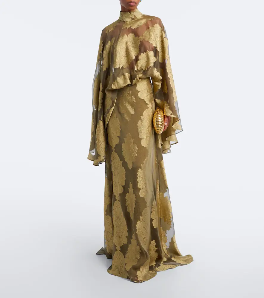 Taller Marmo Chimera jacquard silk chiffon gown | Thumbnail 3 Taller Marmo Chimera jacquard silk chiffon gown | Thumbnail 3