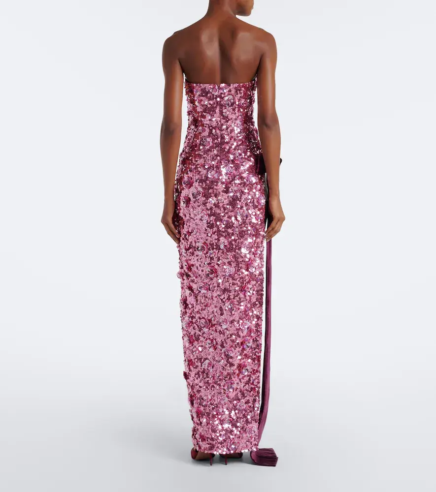 Retrofête Retrofête Sylpha bow-detail sequined bustier gown | Thumbnail 2 Retrofête Retrofête Sylpha bow-detail sequined bustier gown | Thumbnail 2