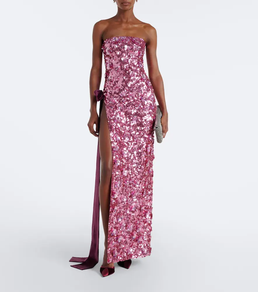 Retrofête Retrofête Sylpha bow-detail sequined bustier gown | Thumbnail 6 Retrofête Retrofête Sylpha bow-detail sequined bustier gown | Thumbnail 6