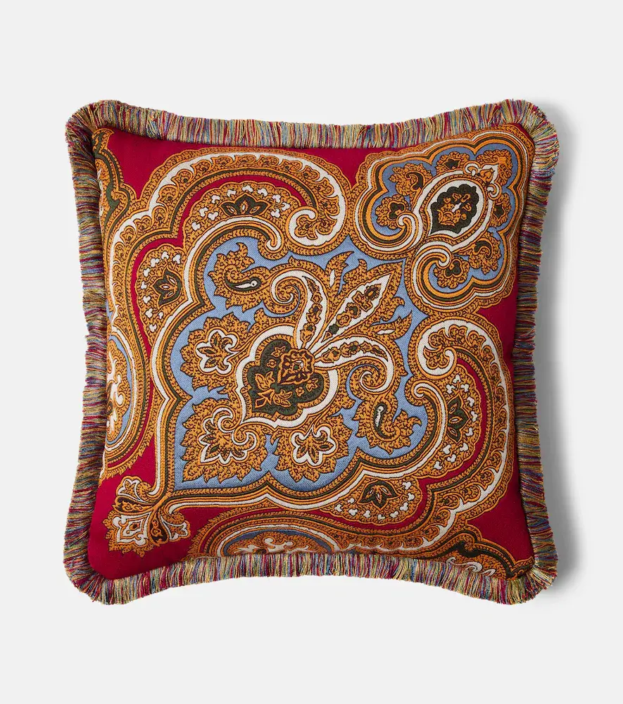 Etro Kash fringed paisley jacquard cushion | Thumbnail 2 Etro Kash fringed paisley jacquard cushion | Thumbnail 2