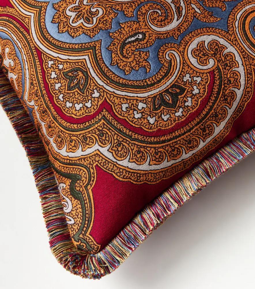 Etro Kash fringed paisley jacquard cushion | Thumbnail 4 Etro Kash fringed paisley jacquard cushion | Thumbnail 4