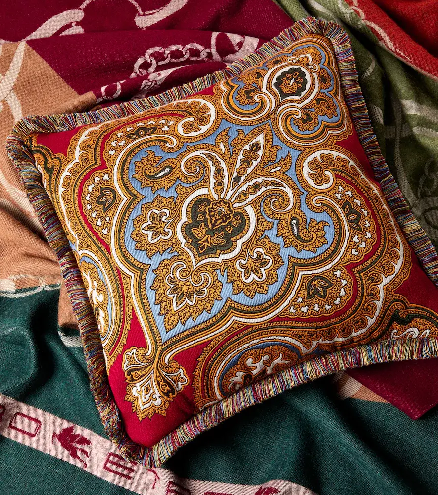 Etro Kash fringed paisley jacquard cushion | Thumbnail 5 Etro Kash fringed paisley jacquard cushion | Thumbnail 5