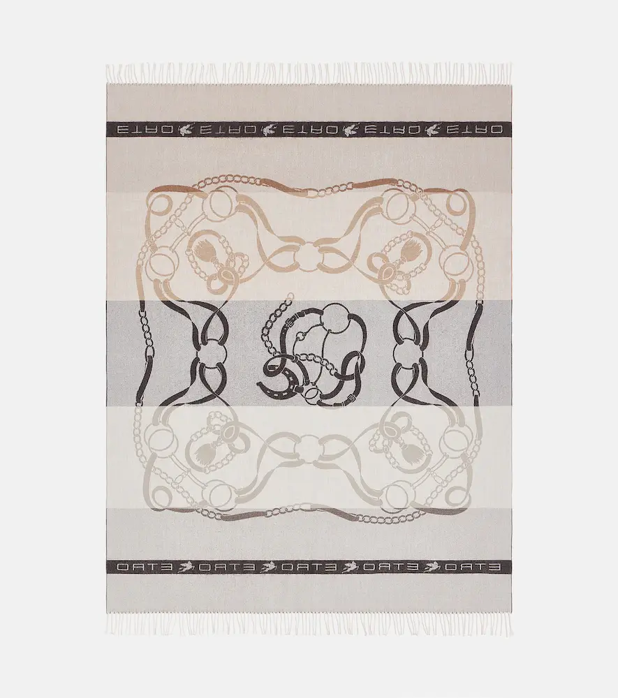 Etro Fringe-trimmed wool jacquard throw | Thumbnail 6 Etro Fringe-trimmed wool jacquard throw | Thumbnail 6