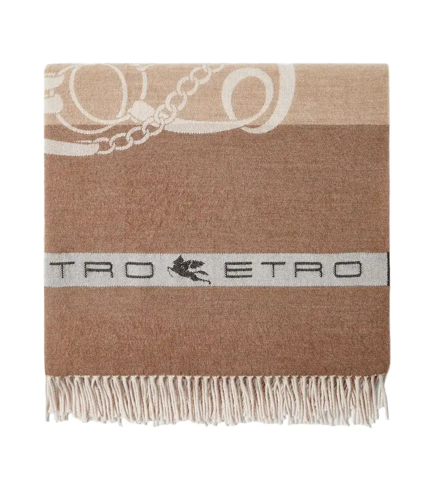 Etro Fringe-trimmed wool jacquard throw
