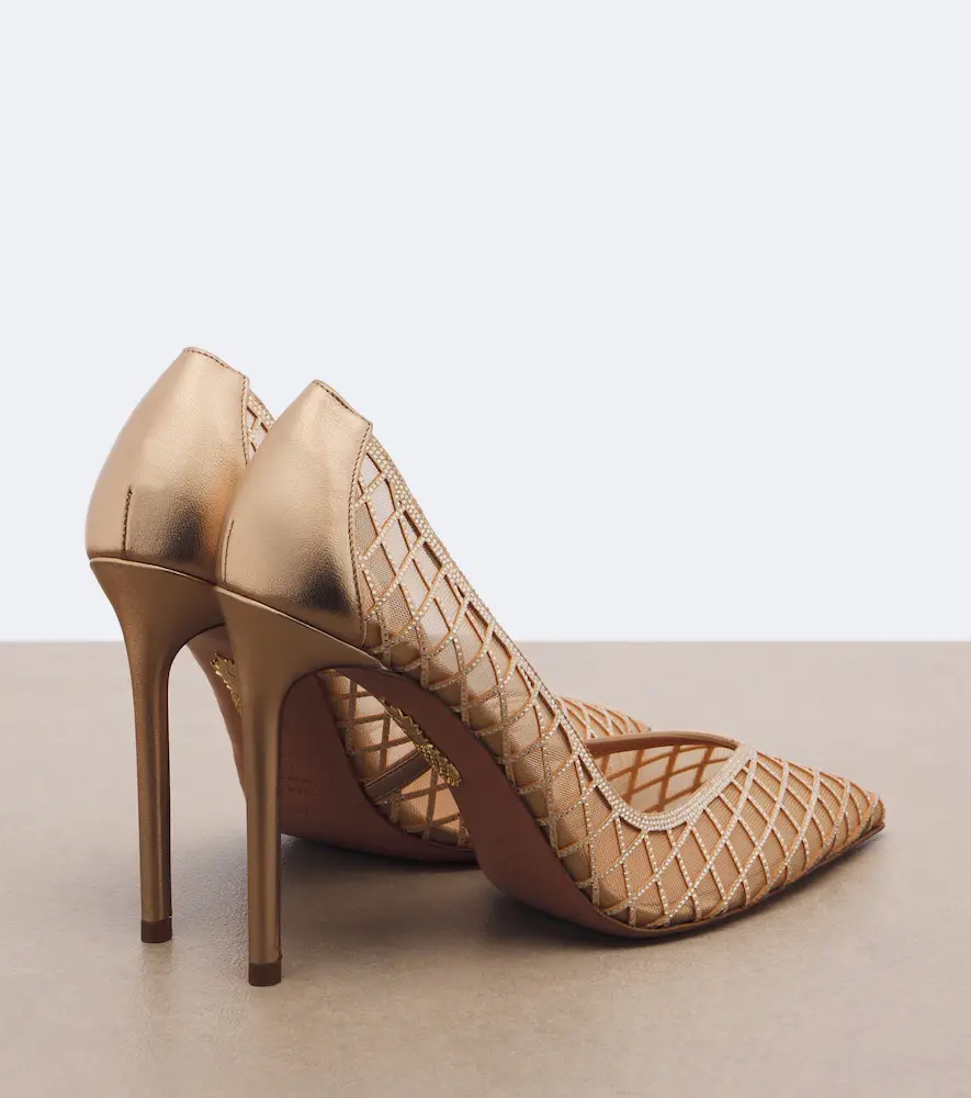 Aquazzura Lumiere embellished mesh pumps | Thumbnail 2 Aquazzura Lumiere embellished mesh pumps | Thumbnail 2