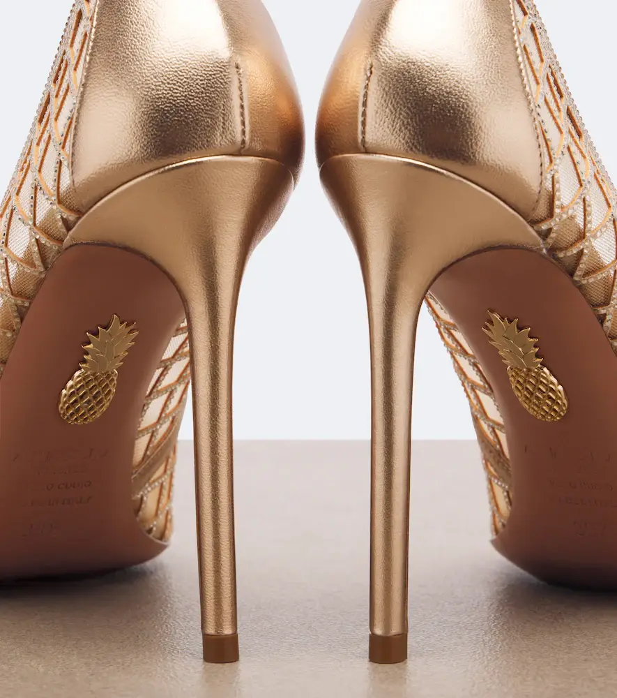 Aquazzura Lumiere embellished mesh pumps | Thumbnail 3 Aquazzura Lumiere embellished mesh pumps | Thumbnail 3