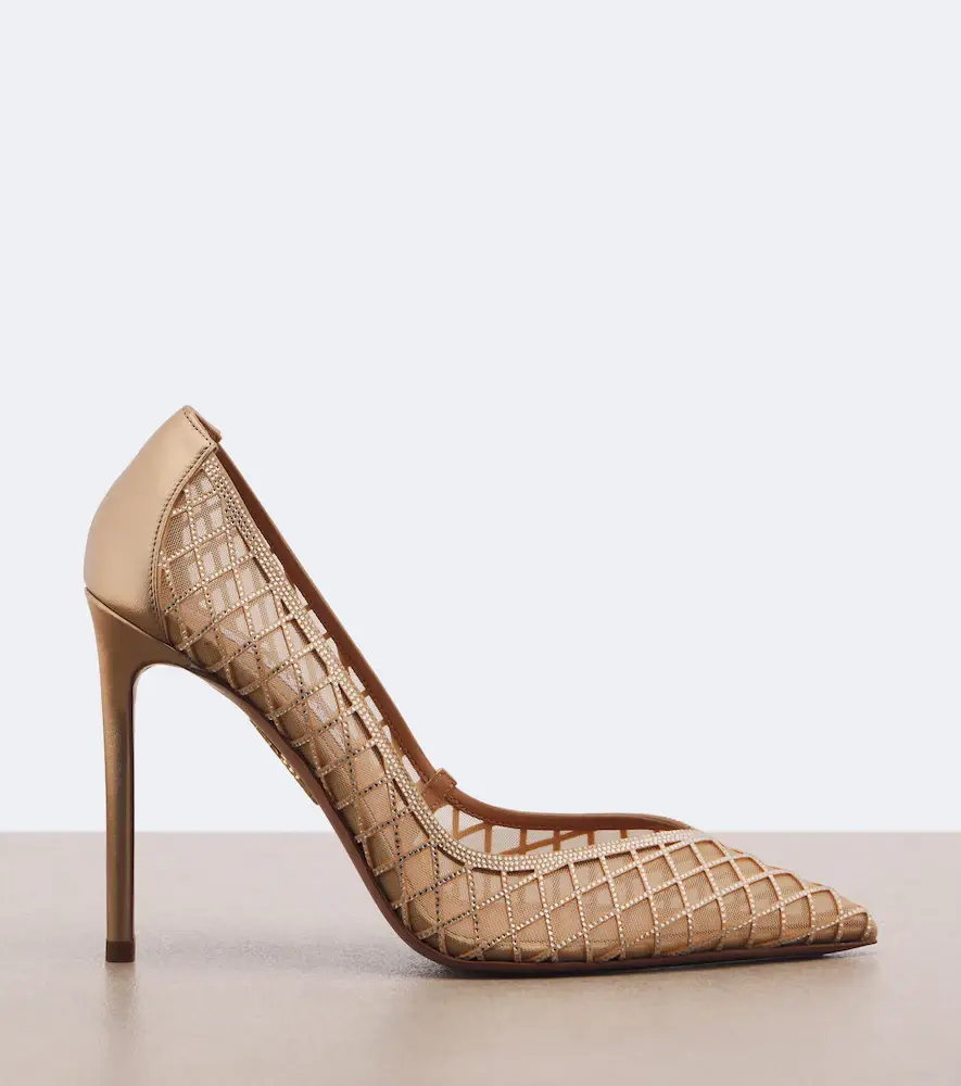 Aquazzura Lumiere embellished mesh pumps | Thumbnail 4 Aquazzura Lumiere embellished mesh pumps | Thumbnail 4
