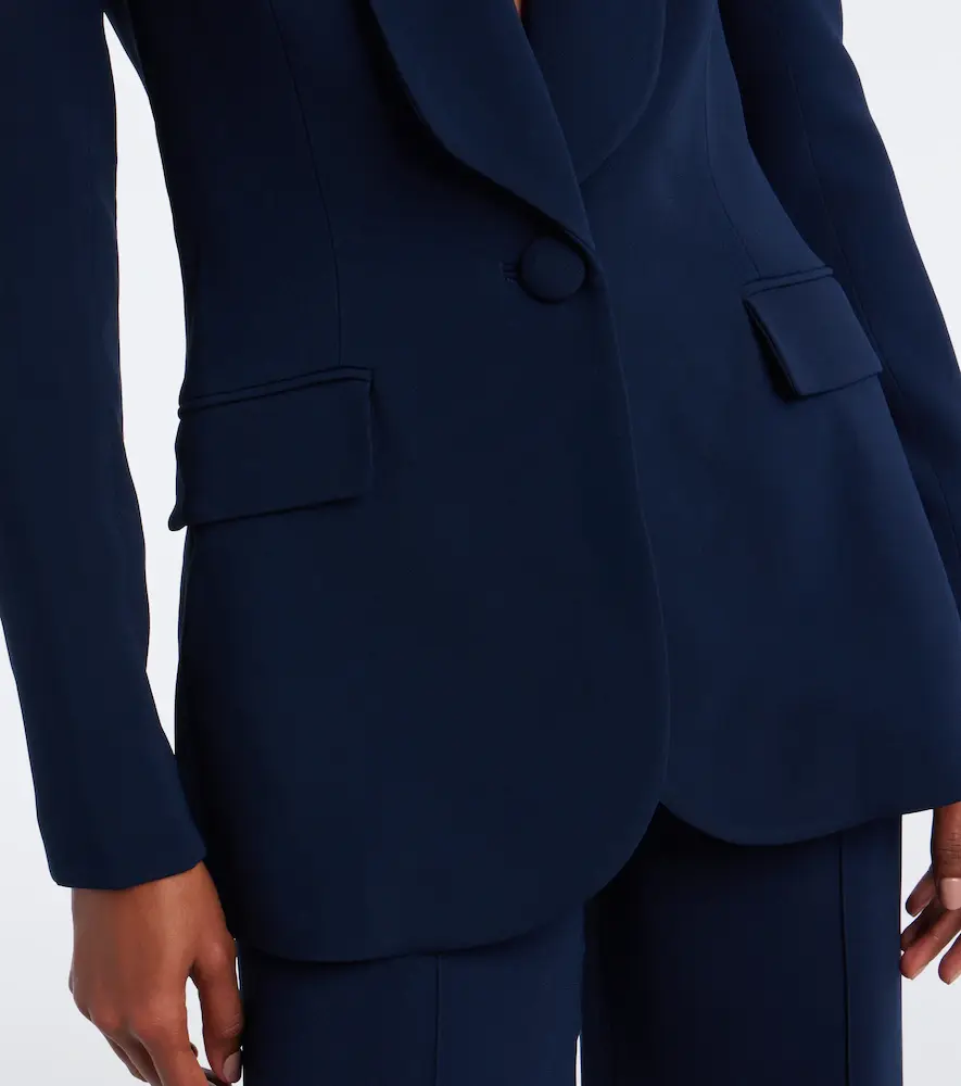 Elie Saab Floral-appliqué cady blazer | Thumbnail 6