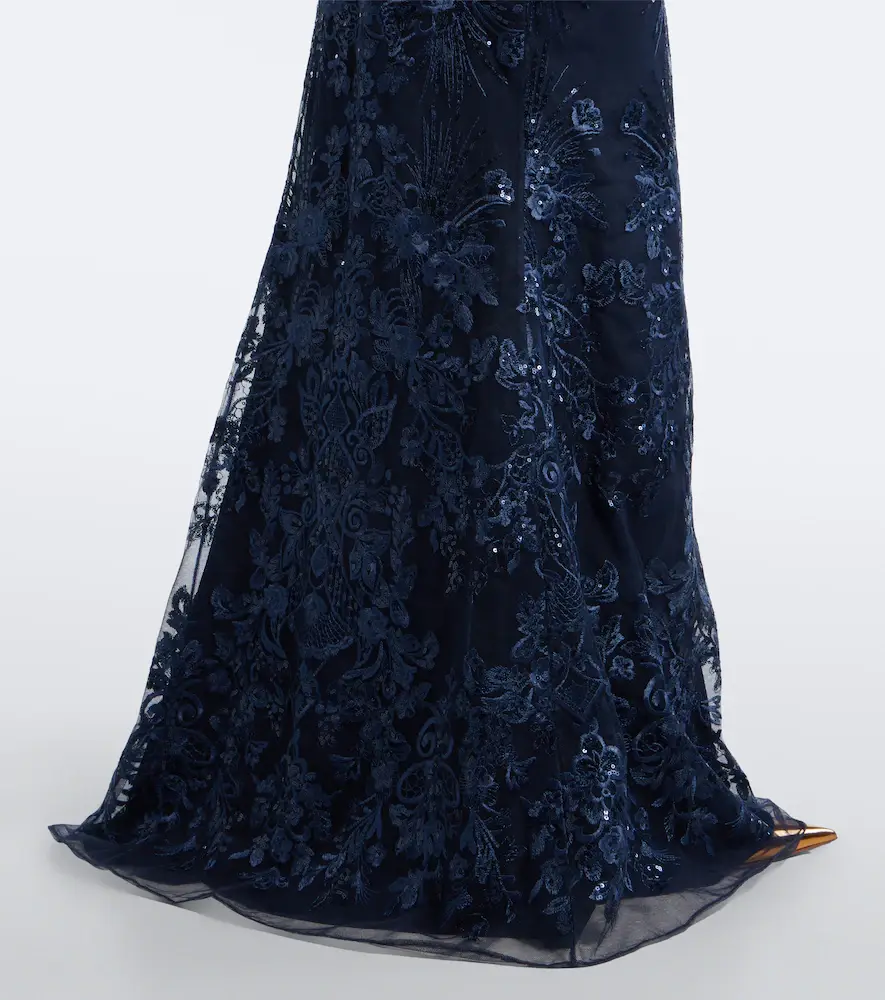 Elie Saab Sequined off-shoulder lace bustier gown | Thumbnail 6 Elie Saab Sequined off-shoulder lace bustier gown | Thumbnail 6