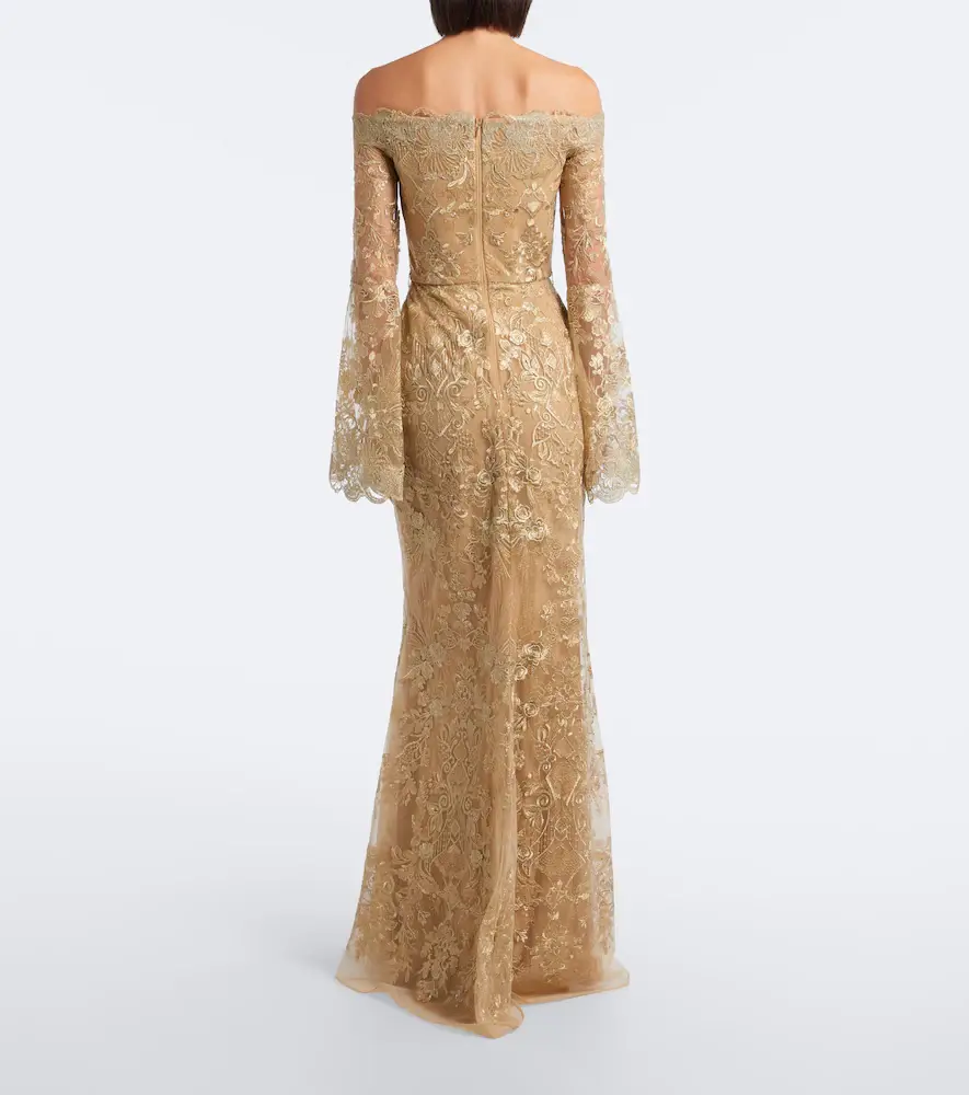 Elie Saab Off-shoulder lace gown | Thumbnail 6 Elie Saab Off-shoulder lace gown | Thumbnail 6