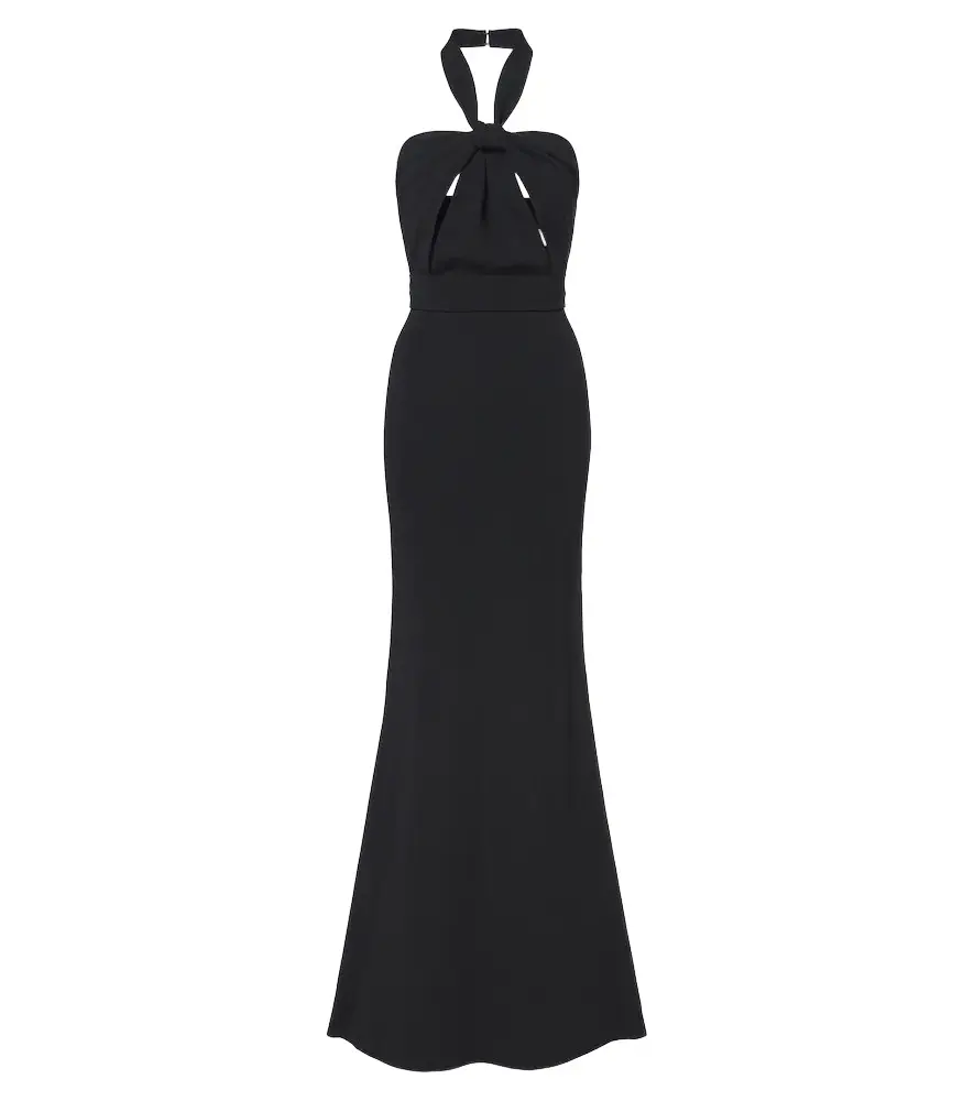 Crêpe halterneck gown Crêpe halterneck gown