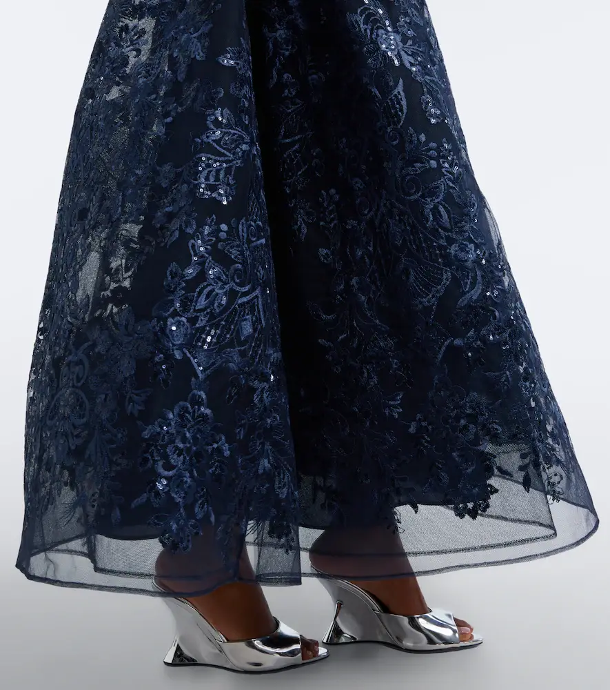 Elie Saab Sequined lace bustier gown | Thumbnail 2 Elie Saab Sequined lace bustier gown | Thumbnail 2