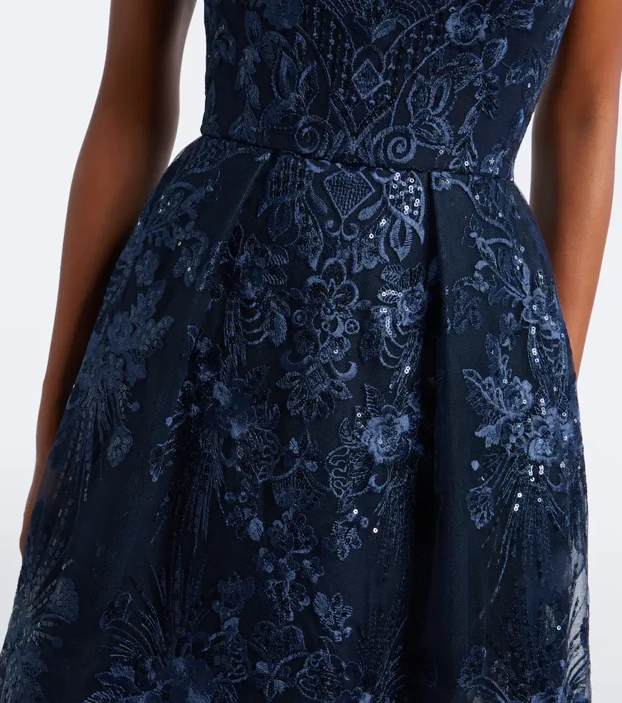 Elie Saab Sequined lace bustier gown | Thumbnail 4 Elie Saab Sequined lace bustier gown | Thumbnail 4