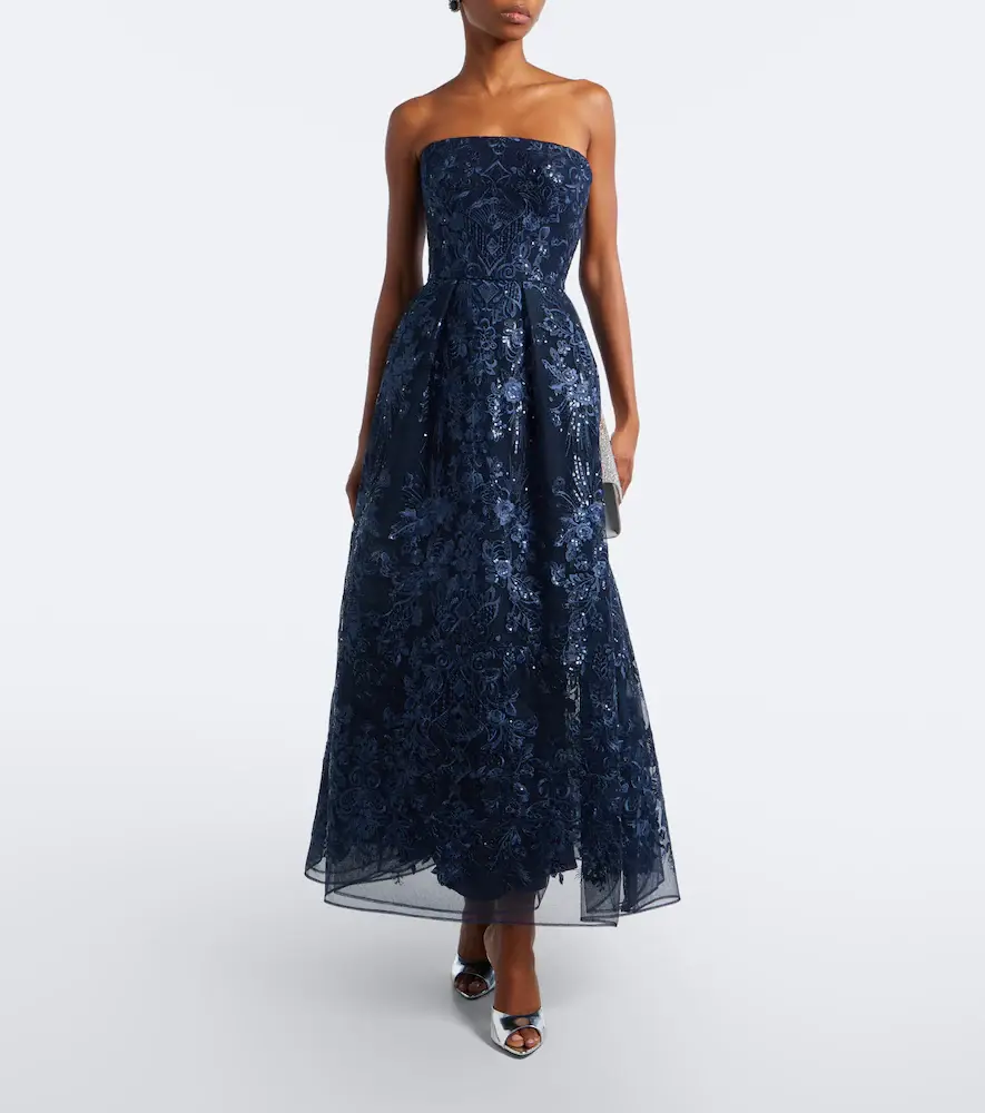 Elie Saab Sequined lace bustier gown | Thumbnail 5 Elie Saab Sequined lace bustier gown | Thumbnail 5