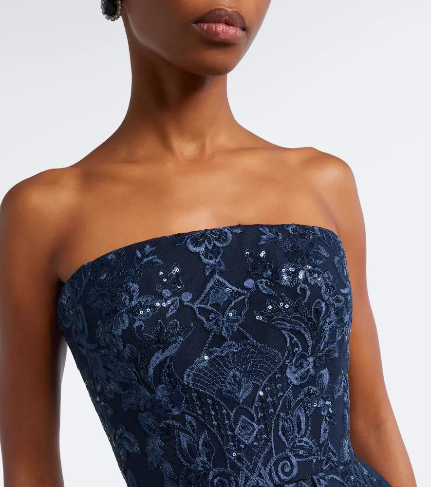 Elie Saab Sequined lace bustier gown | Thumbnail 6 Elie Saab Sequined lace bustier gown | Thumbnail 6