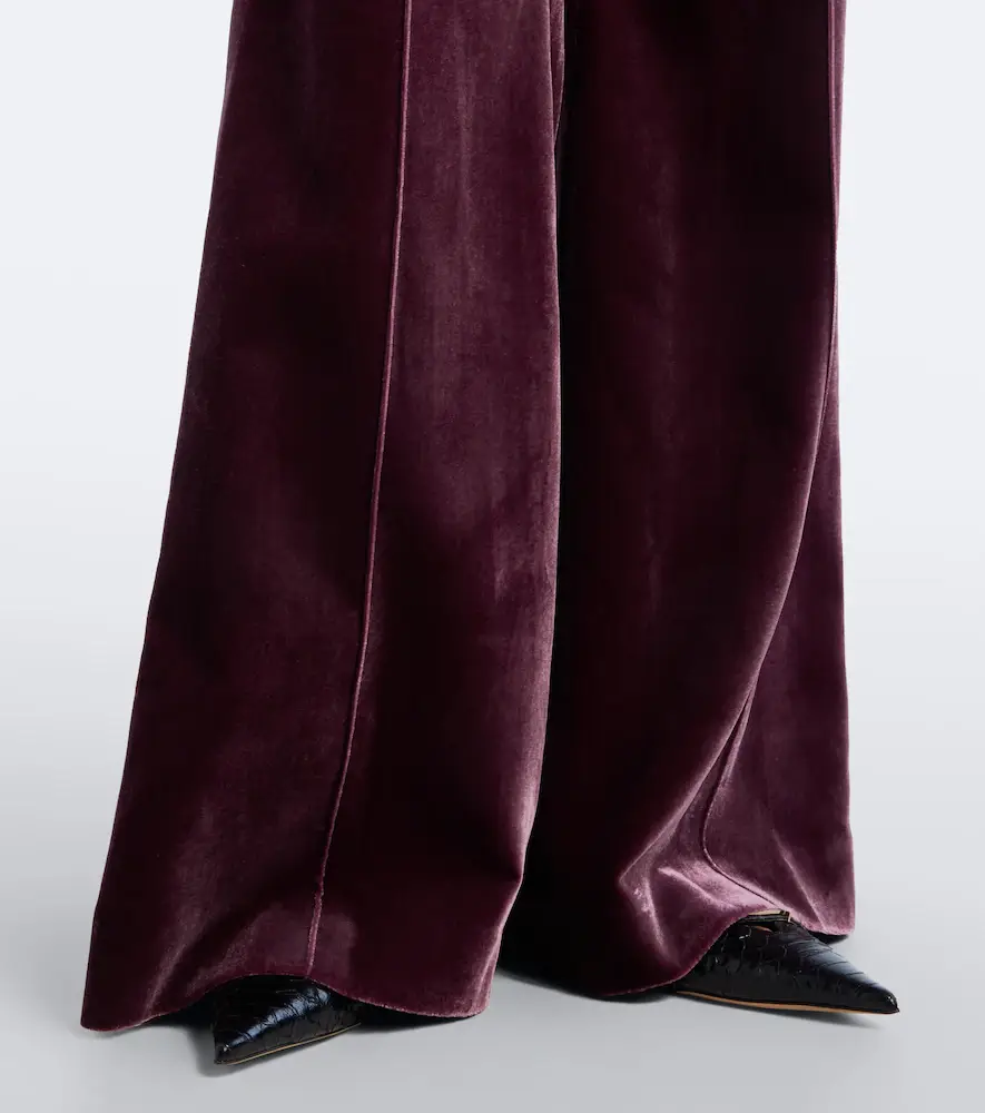 Elie Saab Velvet wide-leg pants | Thumbnail 4 Elie Saab Velvet wide-leg pants | Thumbnail 4