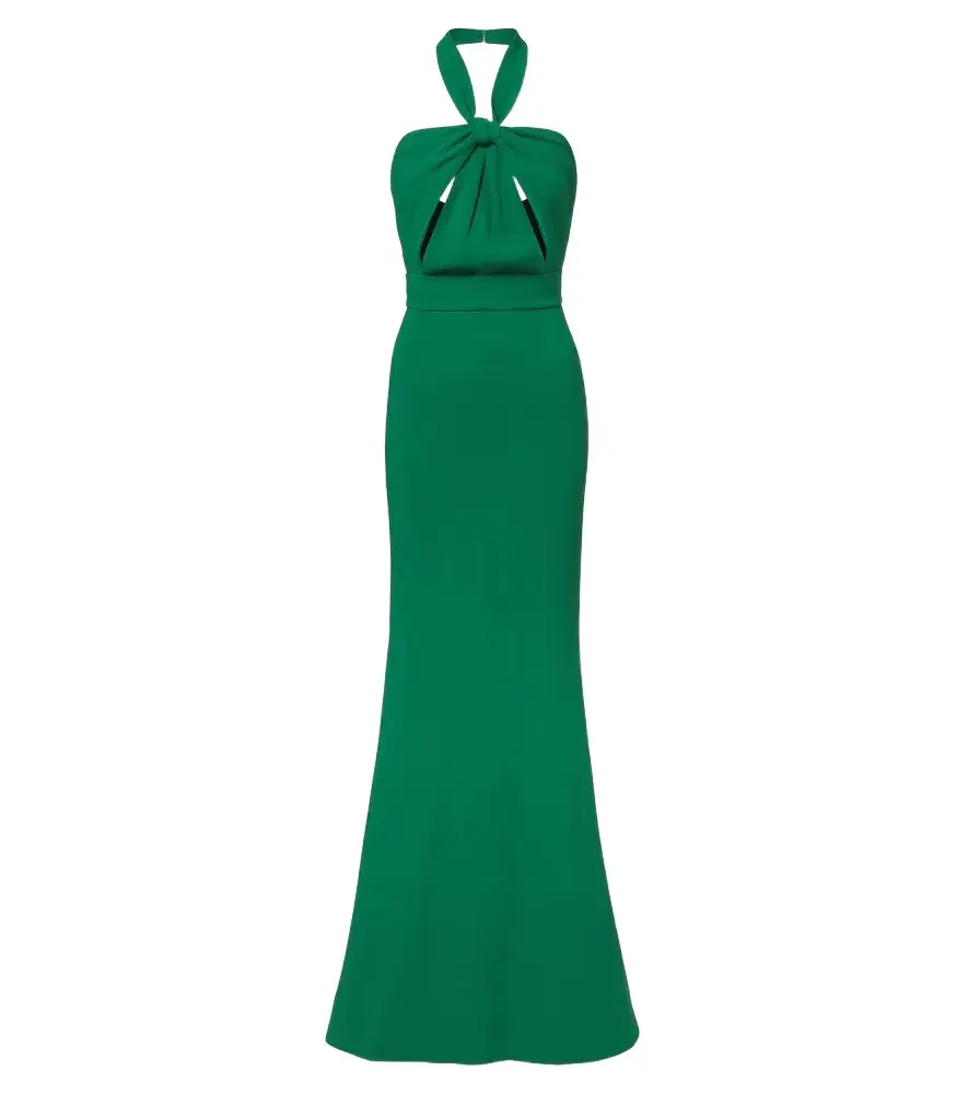 Crêpe halterneck gown Crêpe halterneck gown