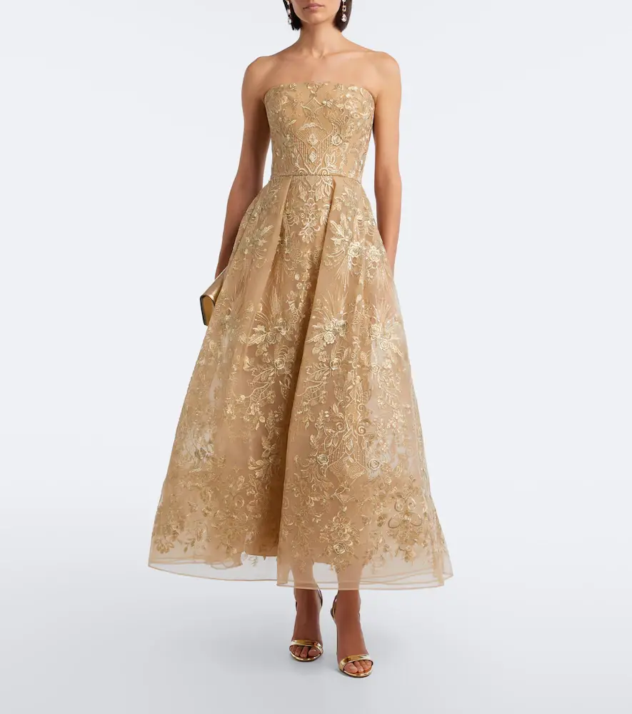 Elie Saab Floral lace cocktail dress | Thumbnail 6