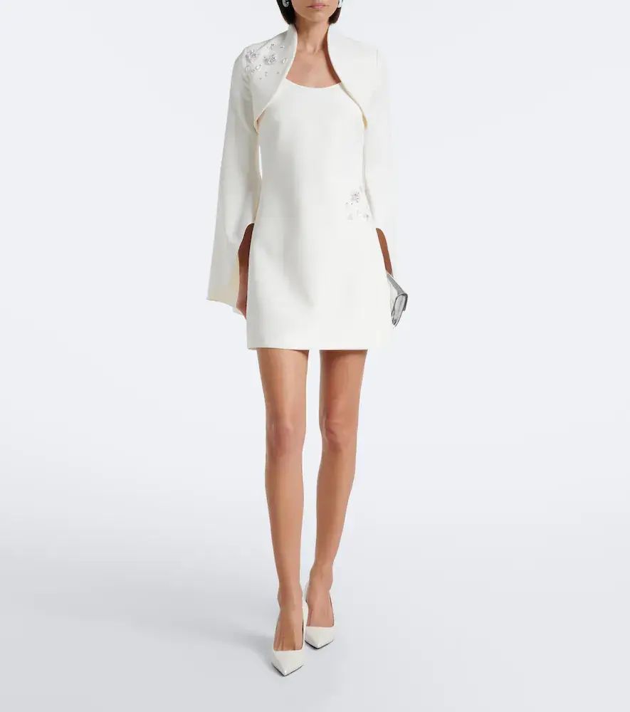 Safiyaa Bridal Fran embellished crêpe minidress | Thumbnail 2 Safiyaa Bridal Fran embellished crêpe minidress | Thumbnail 2