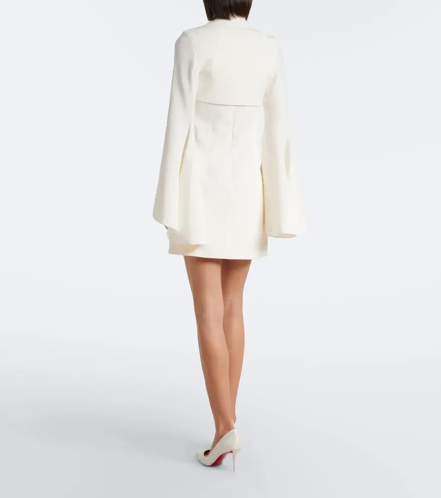 Safiyaa Bridal Fran embellished crêpe minidress | Thumbnail 3 Safiyaa Bridal Fran embellished crêpe minidress | Thumbnail 3