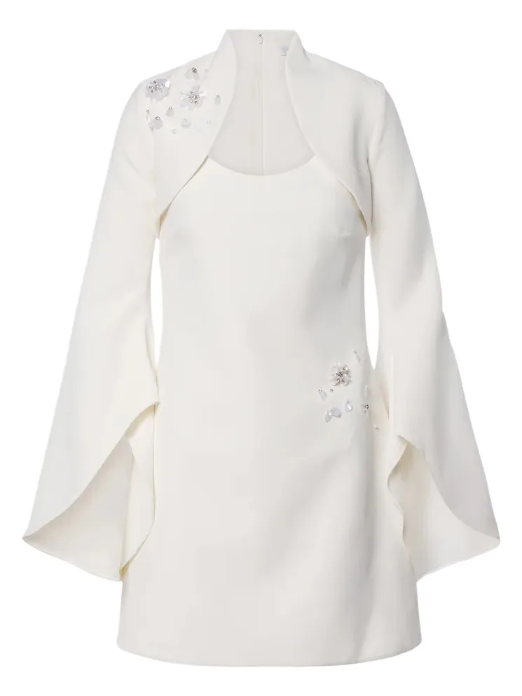 Safiyaa Bridal Fran embellished crêpe minidress