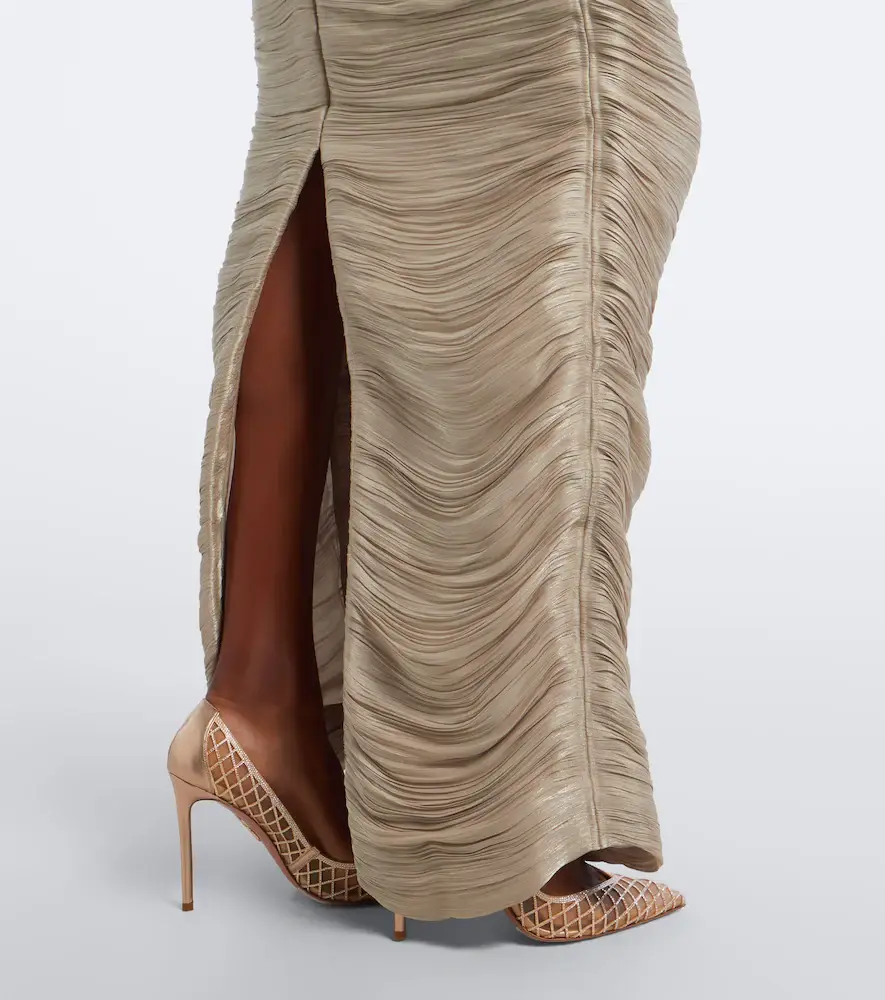 Marmar Halim Pleated taffeta gown | Thumbnail 2 Marmar Halim Pleated taffeta gown | Thumbnail 2