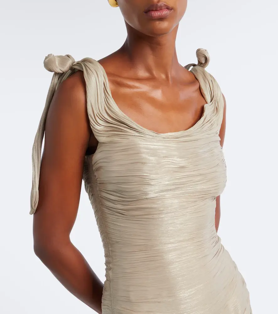 Marmar Halim Pleated taffeta gown | Thumbnail 3 Marmar Halim Pleated taffeta gown | Thumbnail 3