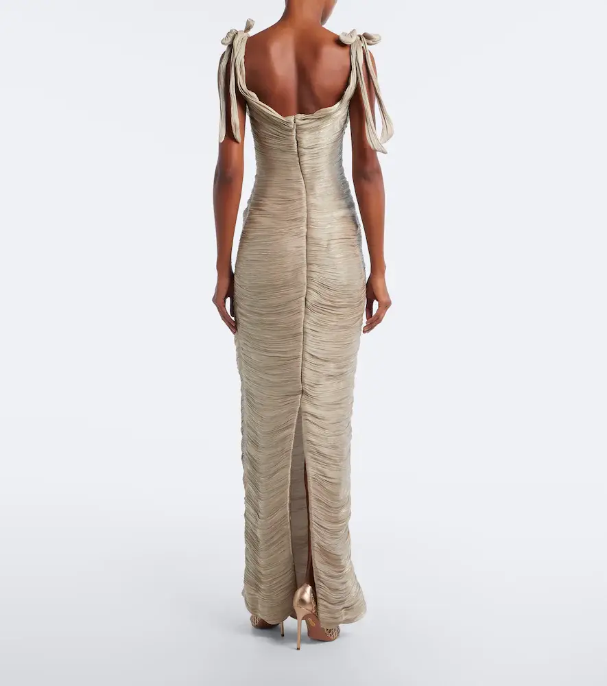 Marmar Halim Pleated taffeta gown | Thumbnail 5 Marmar Halim Pleated taffeta gown | Thumbnail 5
