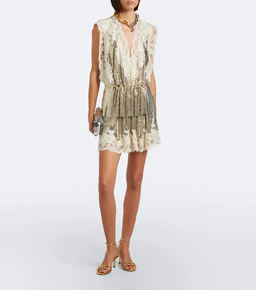 Rabanne Lace-trimmed chainmail top | Thumbnail 6 Rabanne Lace-trimmed chainmail top | Thumbnail 6