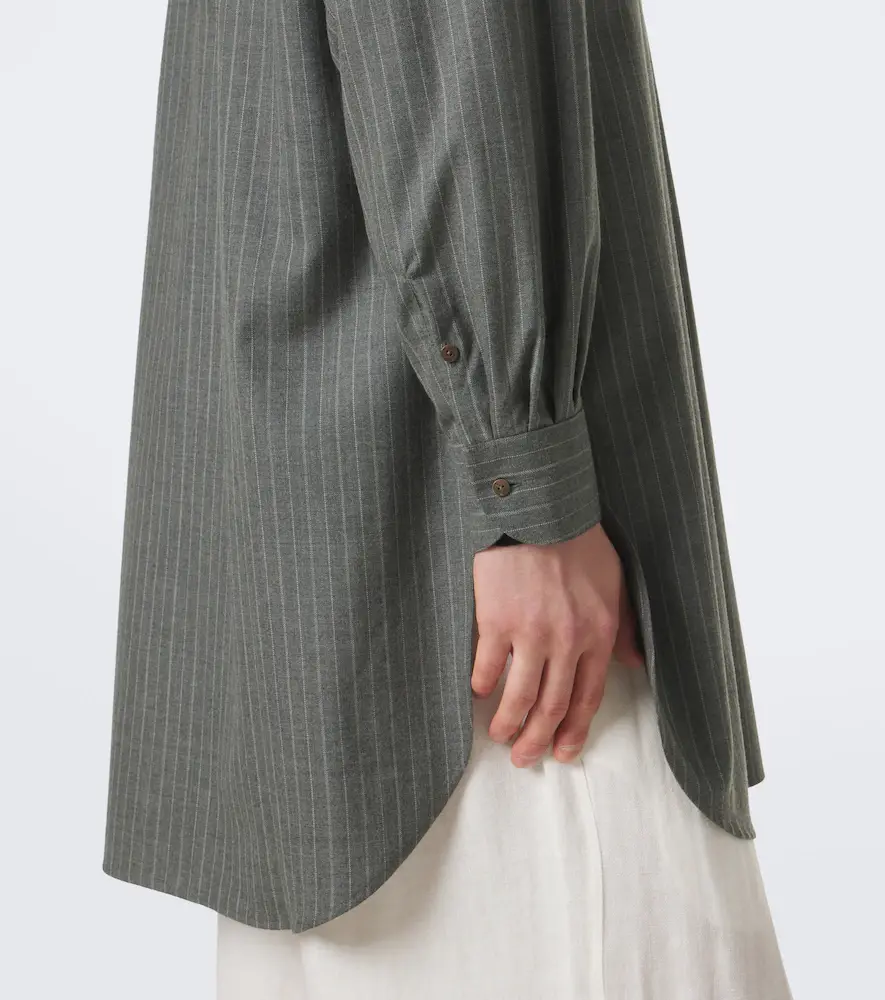 Stòffa Stòffa Chalk stripe wool shirt | Thumbnail 5 Stòffa Stòffa Chalk stripe wool shirt | Thumbnail 5