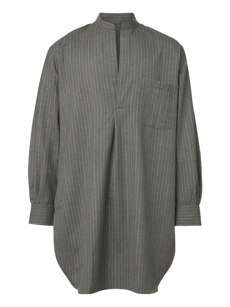 Stòffa Stòffa Chalk stripe wool shirt