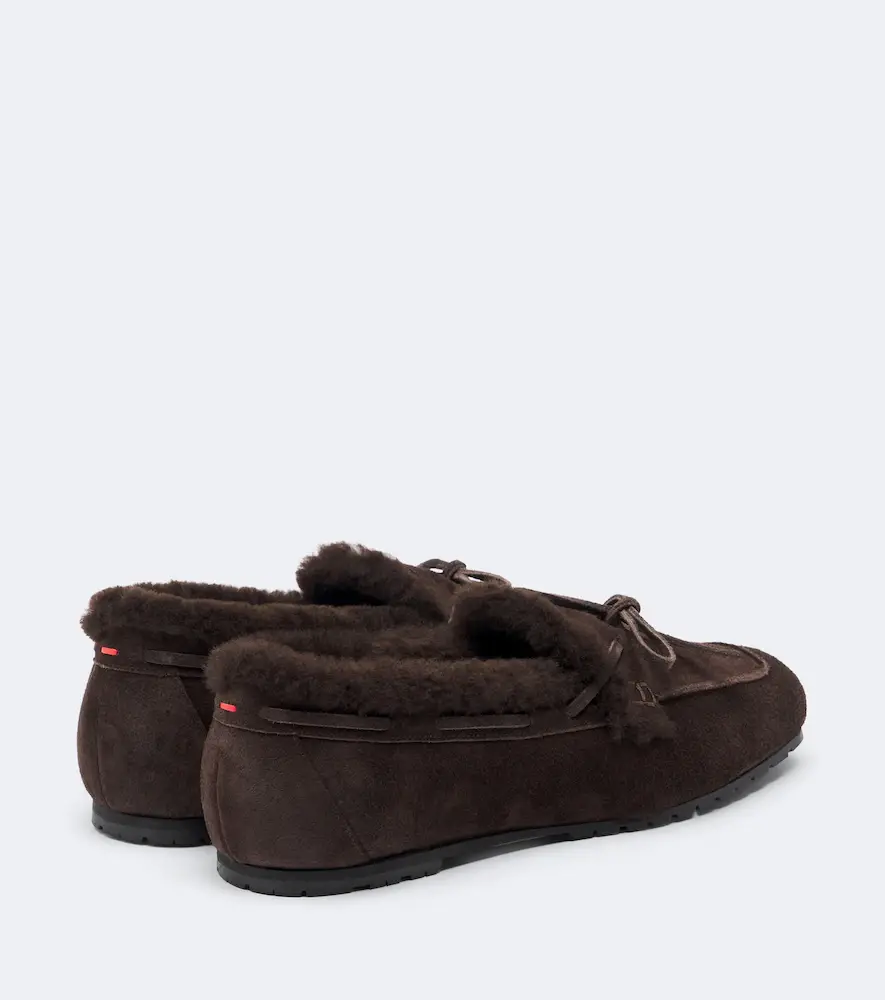 aeyde Jasper shearling-lined suede boat shoes | Thumbnail 3 aeyde Jasper shearling-lined suede boat shoes | Thumbnail 3