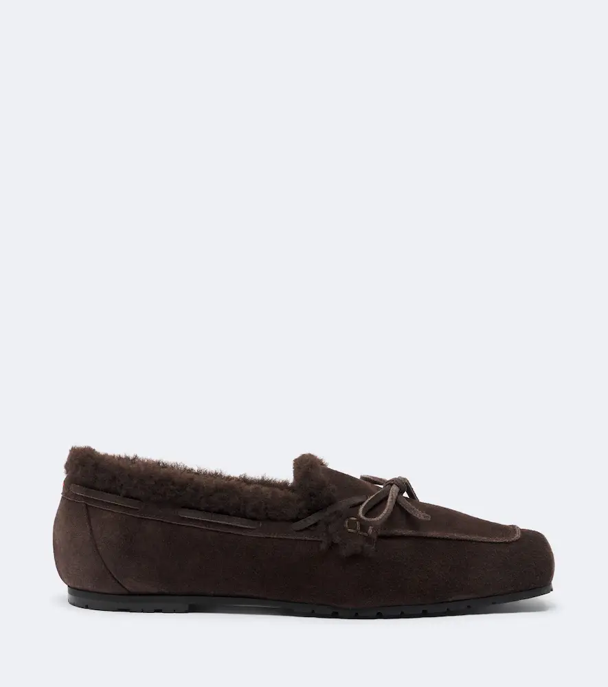 aeyde Jasper shearling-lined suede boat shoes | Thumbnail 4 aeyde Jasper shearling-lined suede boat shoes | Thumbnail 4