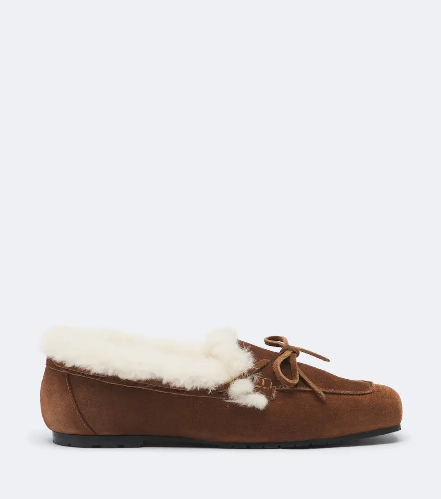 aeyde Jasper shearling-lined suede boat shoes | Thumbnail 2 aeyde Jasper shearling-lined suede boat shoes | Thumbnail 2