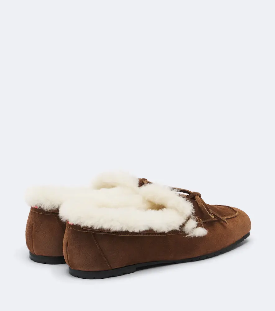 aeyde Jasper shearling-lined suede boat shoes | Thumbnail 3 aeyde Jasper shearling-lined suede boat shoes | Thumbnail 3