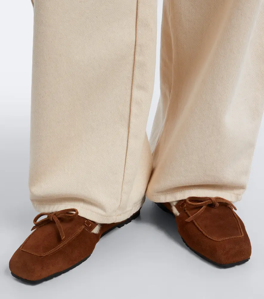 aeyde Jasper shearling-lined suede boat shoes | Thumbnail 5 aeyde Jasper shearling-lined suede boat shoes | Thumbnail 5