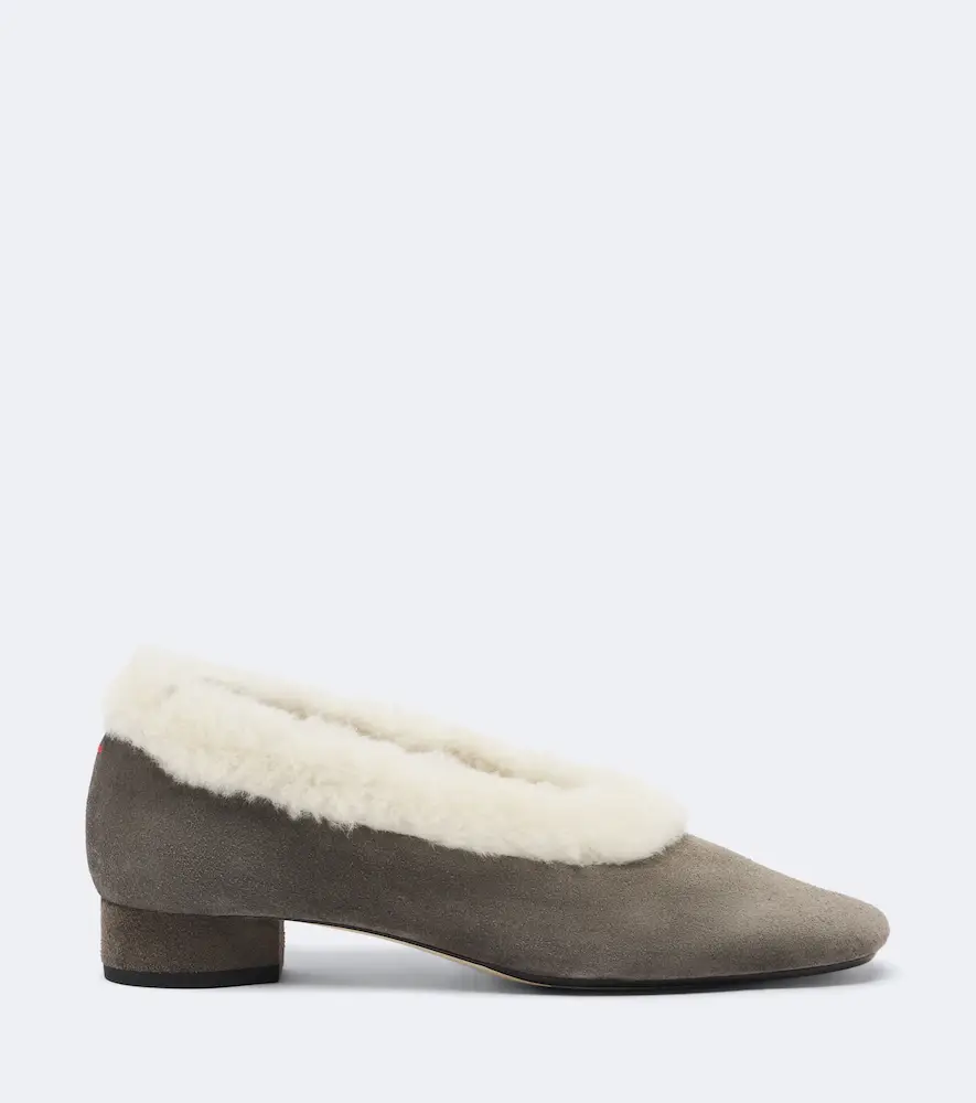 aeyde Delia shearling-lined suede ballet flats | Thumbnail 2 aeyde Delia shearling-lined suede ballet flats | Thumbnail 2